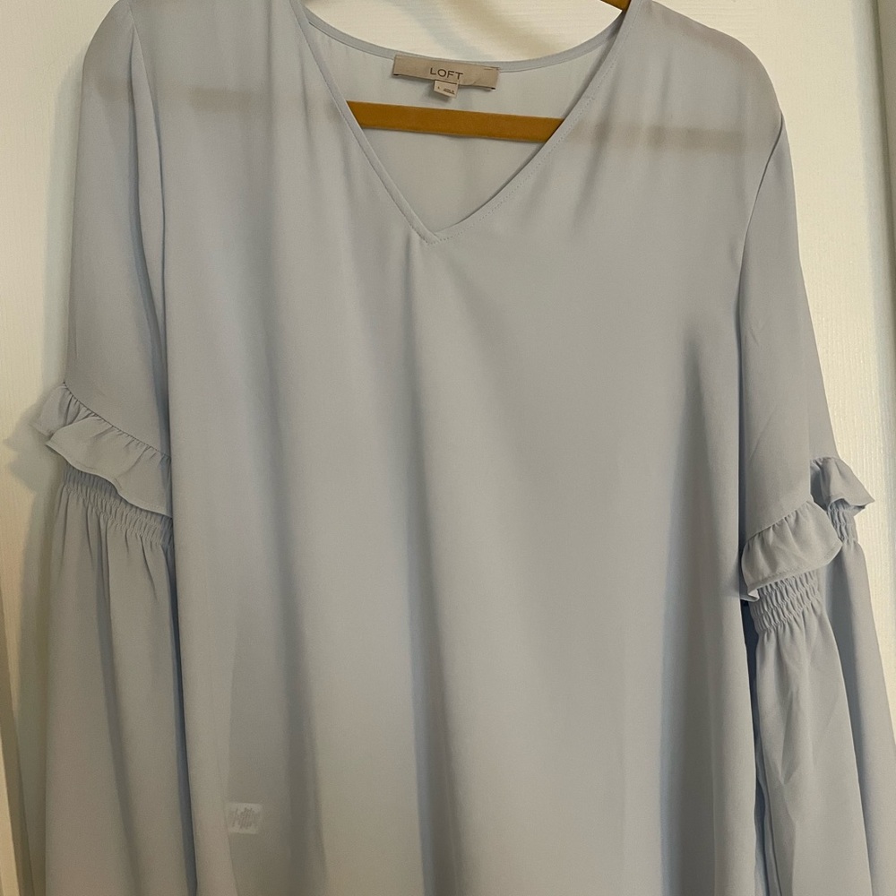LOFT - Sky Blue Blouse - perfect for Winter into spring *EUC*